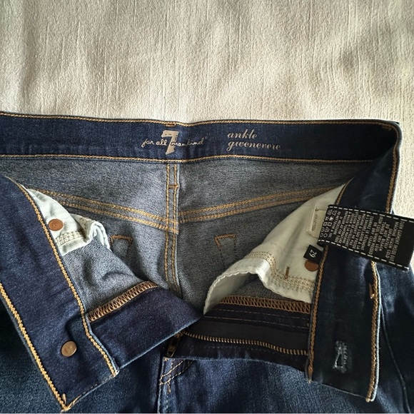 7 For All Mankind Jeans Womens 29 Blue Ankle Gwenevere Skinny Stretch Denim - Picture 7 of 9